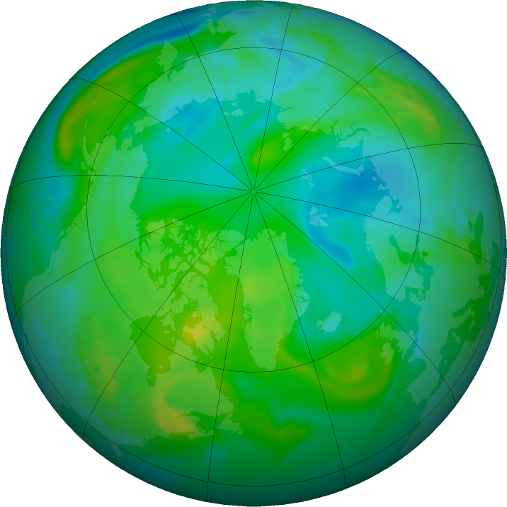 Arctic ozone map for 11 August 2023